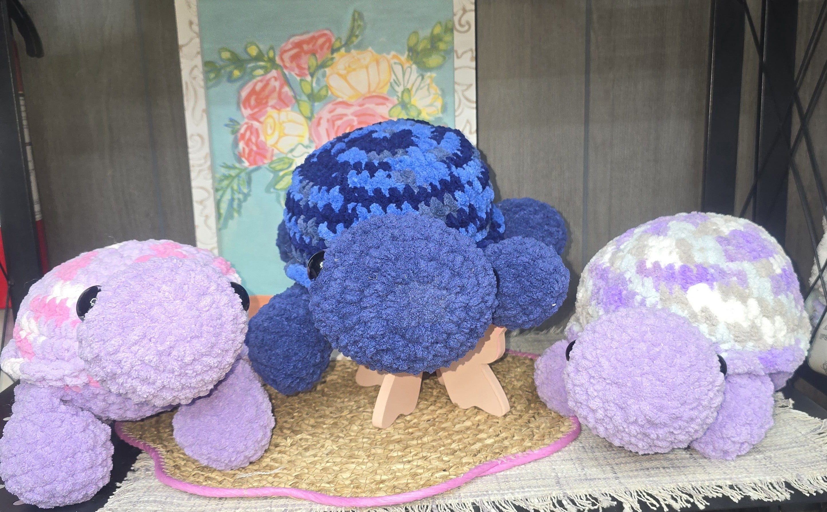 Handmade Crochet Land Turtle - Large